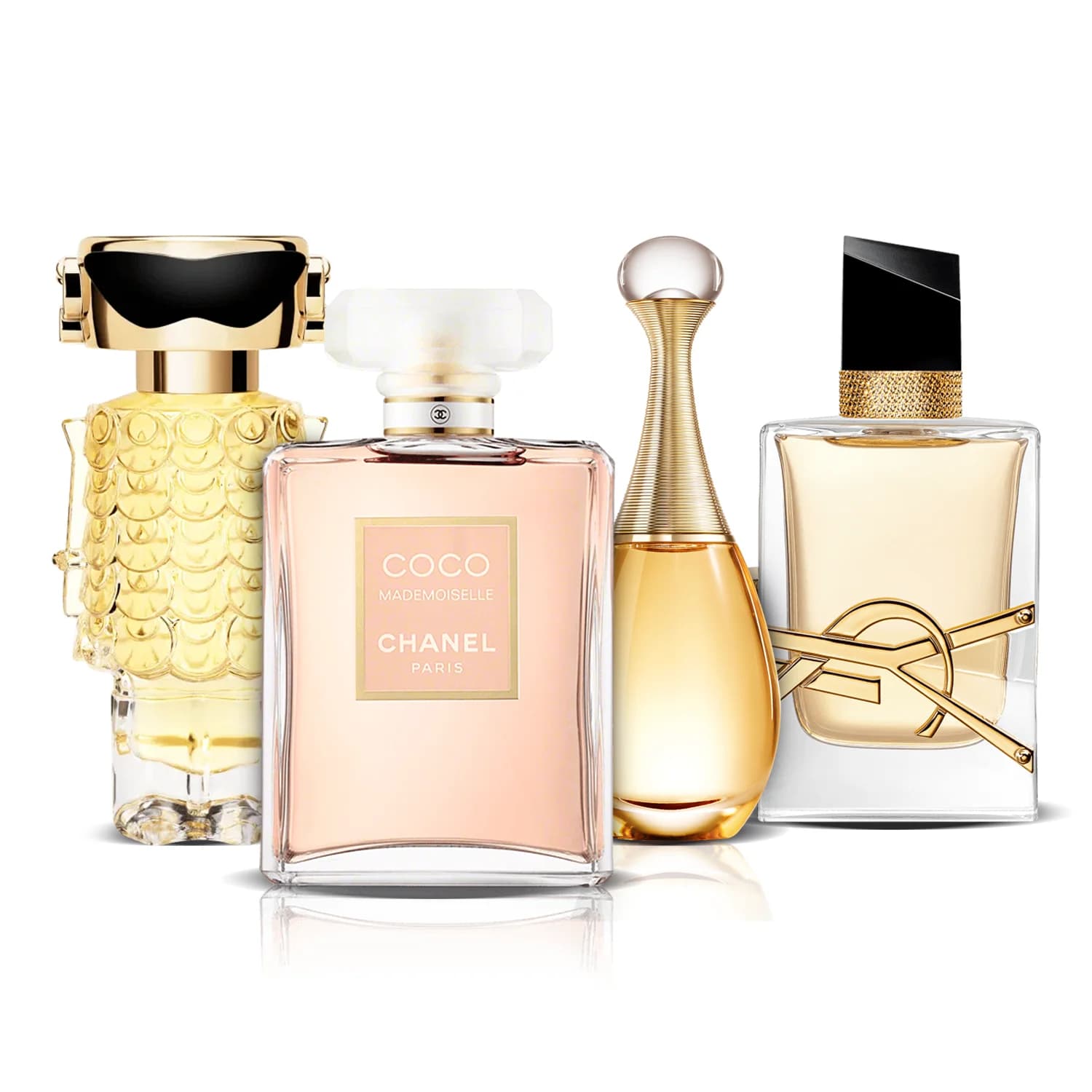 DIPARFUM hero collection — Fame, Coco Mademoiselle, J'adore, Libre